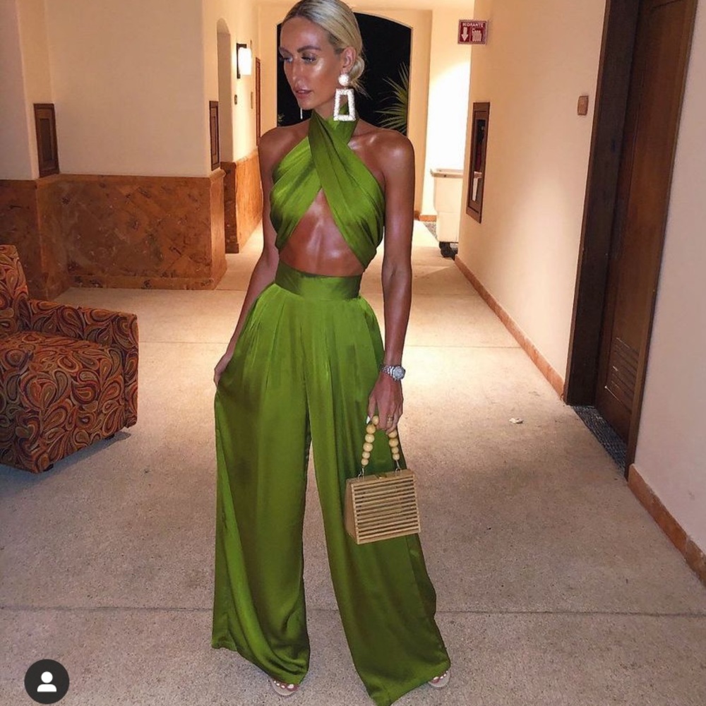 Mermaids X swim - khaki green wrap set